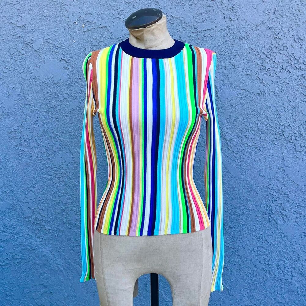 Milly Striped Shirt Rainbow Vertical stripes small